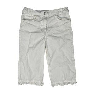 Palomino Girls White Cotton Pants Ruffle Hem Cute Casual Photoshoot Lightweight
